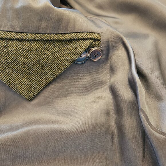 StudioSuits Bottle Brown Herrignbone Tweed Blazer - 42R - Picture 8 of 11